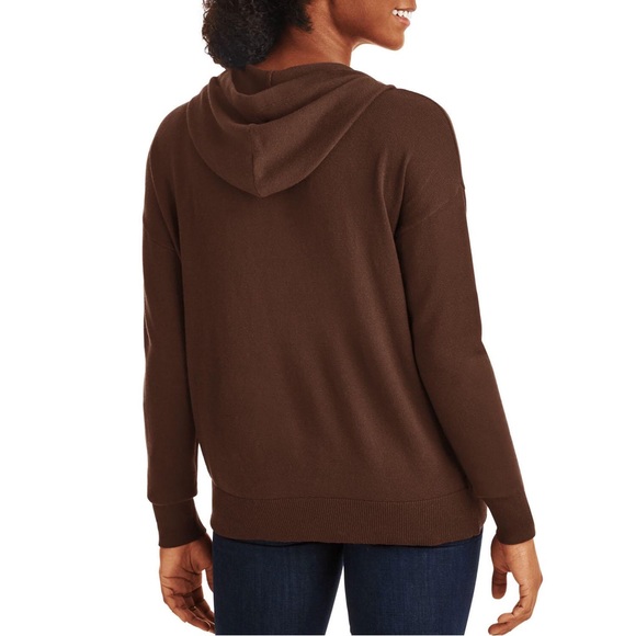 NWT New Member’s Mark Cashmere Blend Hoodie, color Brown, Various Sizes - Picture 3 of 6